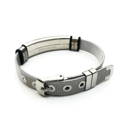 Cross Stainles Steel Mesh Belt Bracelet Fashion Men'S Wrist Bracelets on Hand Classic Bracelet Adjustable Jewelry 2021 Jewelry