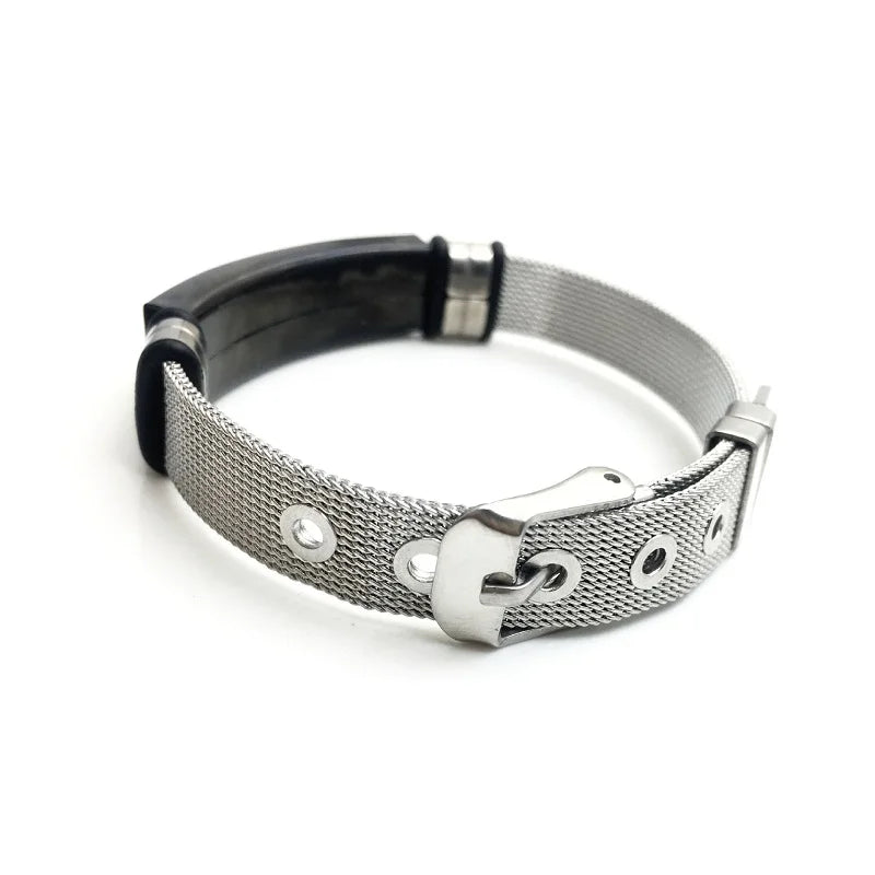 Cross Stainles Steel Mesh Belt Bracelet Fashion Men'S Wrist Bracelets on Hand Classic Bracelet Adjustable Jewelry 2021 Jewelry